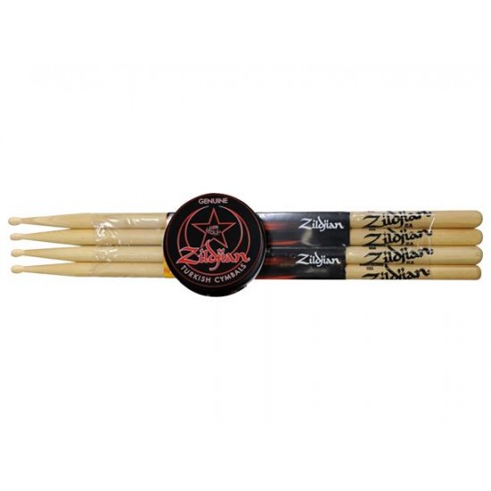 Zildjian 5A Wood with Puck Pad SDSP215 Drum Stick Two Pair