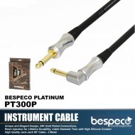 Bespeco PT300P Platinum Guitar Cable Angled 3 M