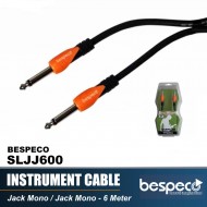 Bespeco SLJJ600 6 M Jack Mono to Jack Mono Instrument Cable