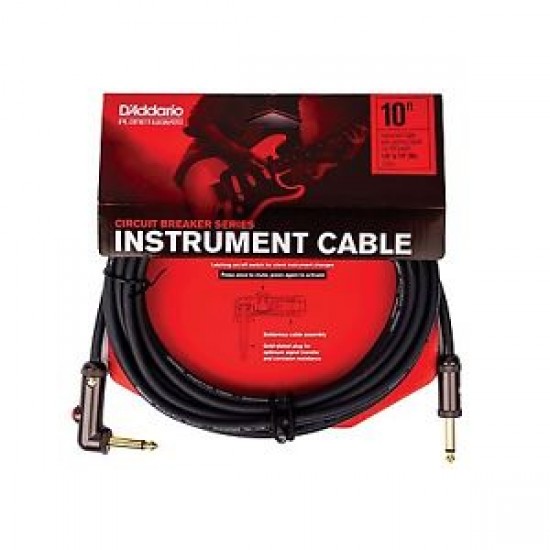 D'Addario PW-AGLRA-10 Circuit Breaker Latching Instrument Cable D'Addario PW-AGLRA-10 Circuit Breaker Latching Instrument Cable