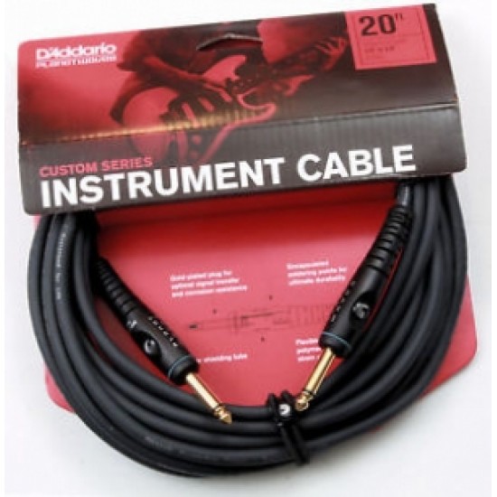 D'Addario Planet Waves PW-G-20 Custom Series Instrument Cable