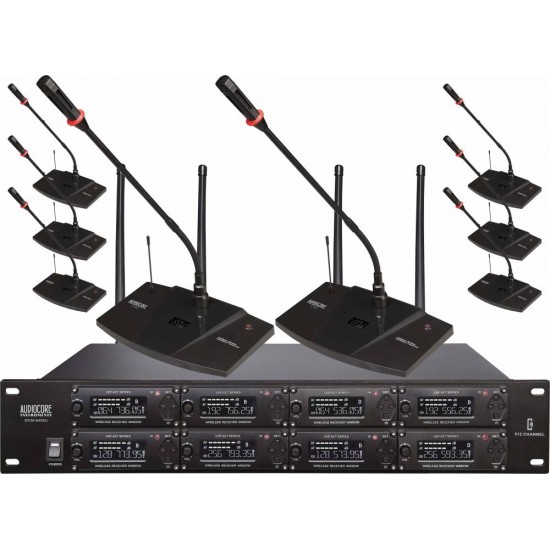 Audiocore WCM-6480U Wireless (8 Mic UHF PLL Up to 512 Mic)