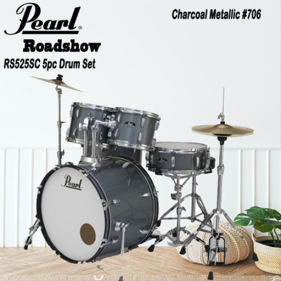 Pearl Roadshow 5-piece Drum Set RS525SC Charcoal Metallic #706