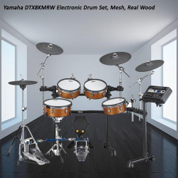 Yamaha DTX8KMRW Electric Drum Set, Mesh, Real Wood
