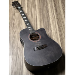CHARD WD68C ACOUSTIC ELECTRIC IN BLACK SATIN WITH FISHMAN PRESYS