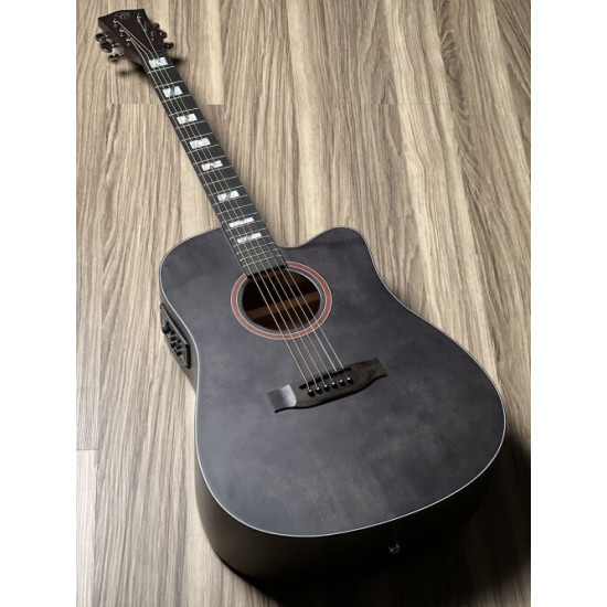 CHARD WD68C ACOUSTIC ELECTRIC IN BLACK SATIN WITH FISHMAN PRESYS CHARD WD68C ACOUSTIC ELECTRIC IN BLACK SATIN WITH FISHMAN PRESYS