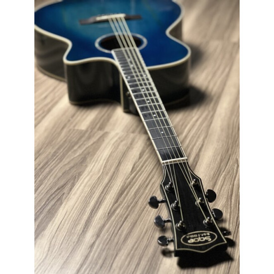 SQOE SPAIN S340FG BL TRANSACOUSTIC WITH EFFECTS IN BLUE BURST