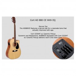 Cort AD880CE NAT Accoustic Electric Guitar