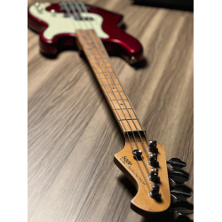 SQOE SPJ600 Roasted Maple Series in Candy Apple Red Electric Bass