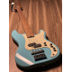 SQOE SPJ600 Roasted Maple Series in Sonic Blue Electric Bass