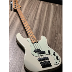 SQOE SPJ600 Roasted Maple Series in Vintage White Electric Bass