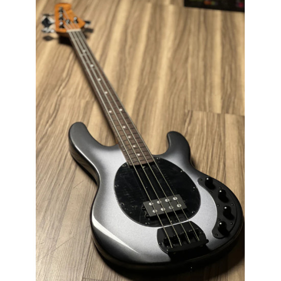 SQOE SBMS200 MWA 4 String Bass in Metallic Silverburst
