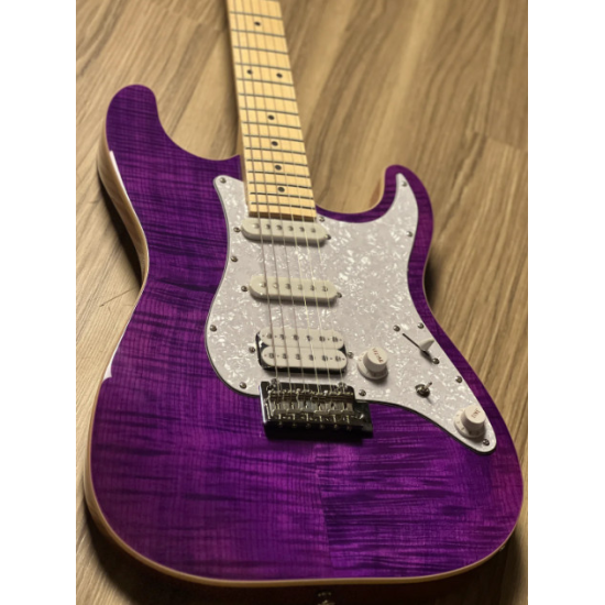 SQOE SEIB680 HSS with Flame Maple Top in Violet Purple