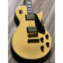 SQOE SELP300 In Vintage White with Gold Hardware Electric Guitar