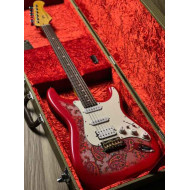 SQOE SEST1100 HSS Custom Shop Series in Pink Paisley Limited Edition with Hardshell Case