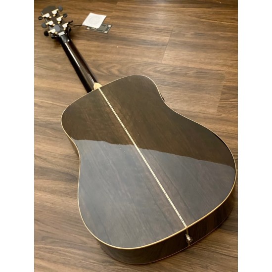 SQOE A780BK IN TRANSPARENT BLACK WITH SOLID SPRUCE TOP AND WALNUT BACK SIDE