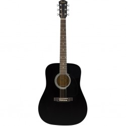 Squier SA150P Dreadnought Acoustic Guitar, Black w/o Pickguard