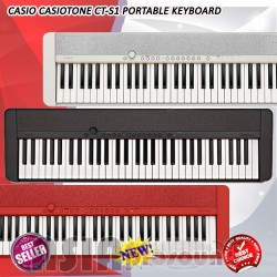 Casio Casiotone CT-S1 Portable Keyboard Red Black and White