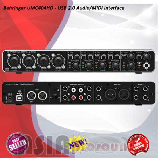 Behringer UMC404HD - USB 2.0 Audio/MIDI Interface