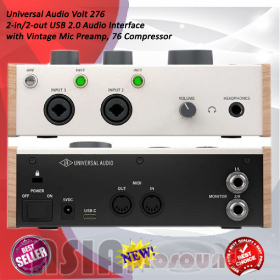 Universal Audio Volt 276 2-in/2-out USB 2.0 Audio Interface with Vintage Mic Preamp, 76 Compressor Universal Audio Volt 276 2-in/2-out USB 2.0 Audio Interface with Vintage Mic Preamp, 76 Compressor