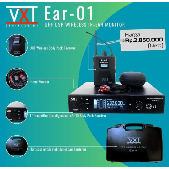 VXT IN EAR01 UHF DSP Wireless In Ear Monitor